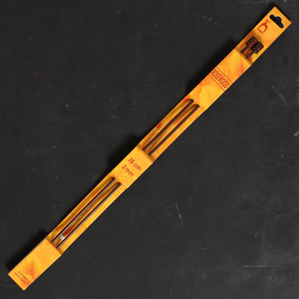 Pony Rosewood 3 mm 35 cm Gül Ağacı Örgü Şişi - 33805